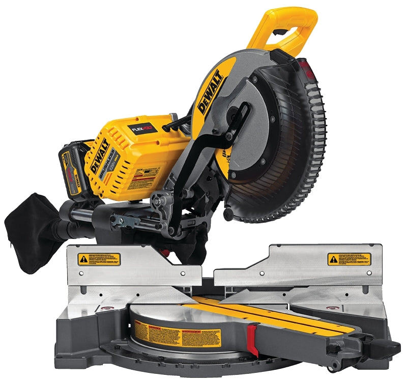 DeWALT FLEXVOLT DHS790AT2 Miter Saw, Battery, 12 in Dia Blade, 2 x 14 in 45 deg, 2 x 14 in at 90 deg Cutting Capacity