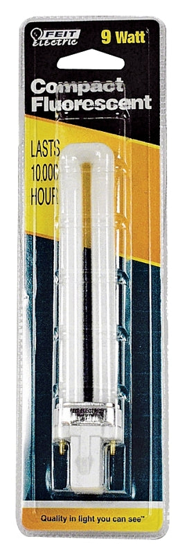Feit Electric BPPL9 Compact Fluorescent Bulb, 9 W, PL Lamp, G23 Lamp Base, 560 Lumens, 2700 K Color Temp