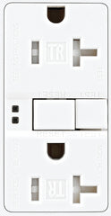 Eaton Wiring Devices TRSGF20W GFCI Duplex Receptacle, 2 -Pole, 20 A, 125 V, Back, Side Wiring, NEMA: 5-20R, White