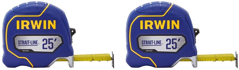IRWIN STRAIT-LINE IWHT39396S Tape Measure, 25 ft L Blade, 1-1/4 in W Blade
