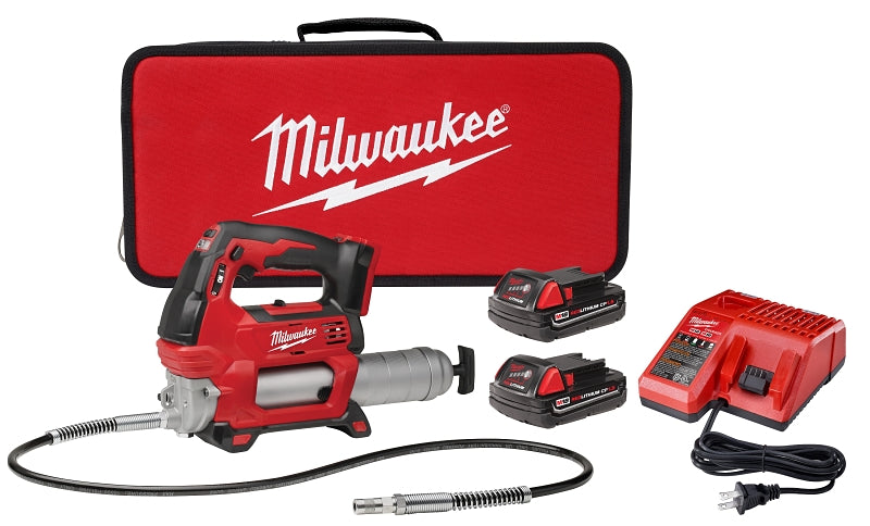 Milwaukee M18 Series 2646-22CT Grease Gun Kit, 14-1/2 oz Cartridge, 10000 psi Air