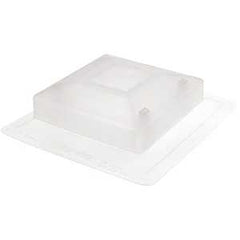 Duraflo 5950C Shedlight Roof Vent, 16.923 in OAL, 17.926 in OAW, 50 sq-in Net Free Ventilating Area, Translucent