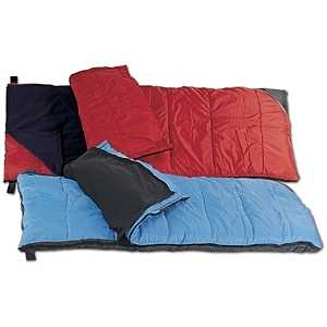 North 49 Nova 2.5 Series 5832 Sleeping Bag with Blanket, 82 in L, 34 in W, Nylon, Black/Cobalt