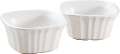 Corningware 1111281 Bake Dish Set, 7 oz Capacity, Stoneware, French White, Dishwasher Safe: Yes