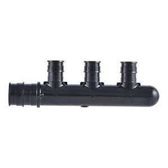 SharkBite UAMPT3C Multi-Port Closed Pipe Tee, 3/4 in Inlet, 3-Outlet, 1/2 in Outlet, Acudel Polymer, Black