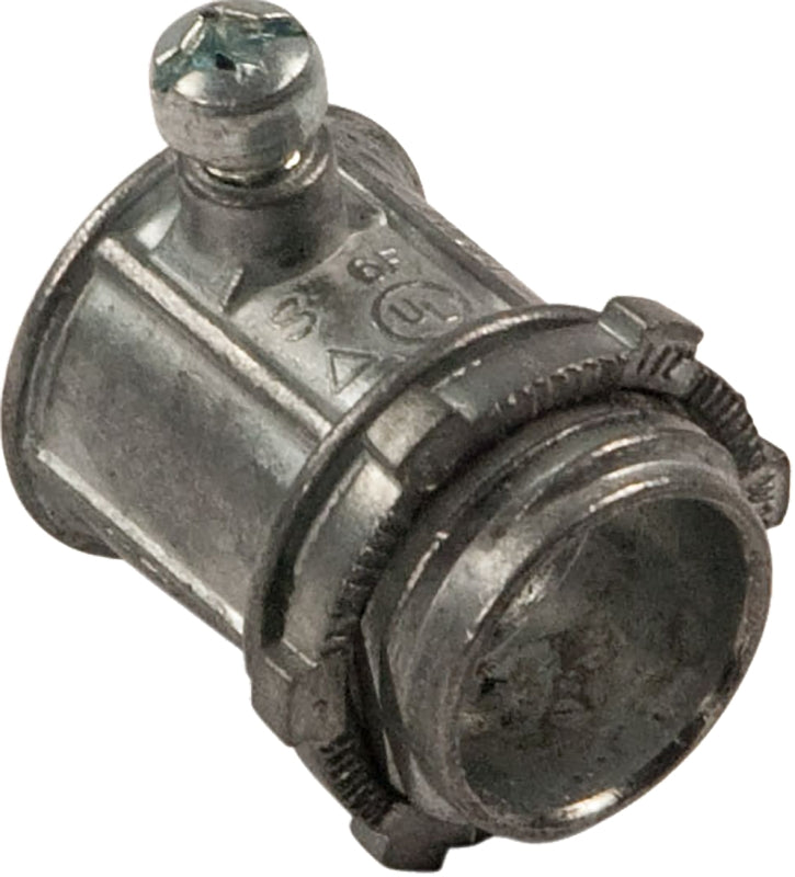 Halex 91212 Screw Connector, 3/4 in, Zinc