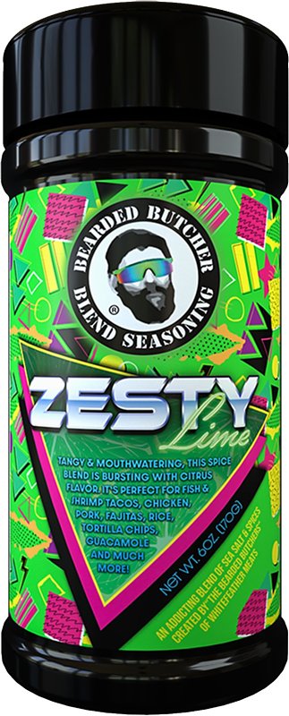 Bearded Butcher Zesty-6OZ Seasoning, Zesty Lime Blend, 6 oz