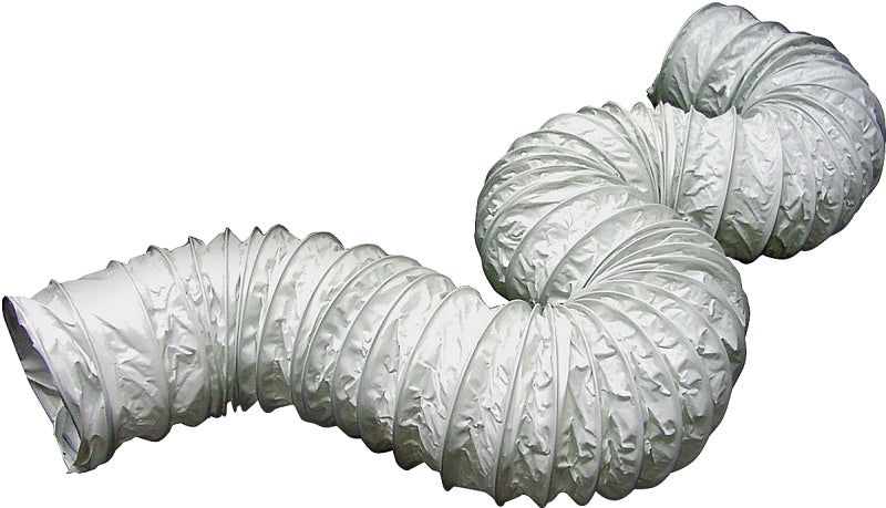 Lambro 1309 Vent Hose, 4 in ID, 8 ft L, Vinyl, White