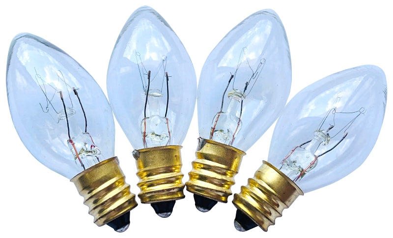 Hometown Holidays 16280 Light Bulb, 5 W, Candelabra Lamp Base, Incandescent Lamp, Clear Light, 3000 hr Average Life