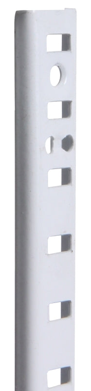 Knape & Vogt 255 255 WH 96 Mortise-Mount Pilaster Standard 500 lb, Steel, White, Wall Mounting