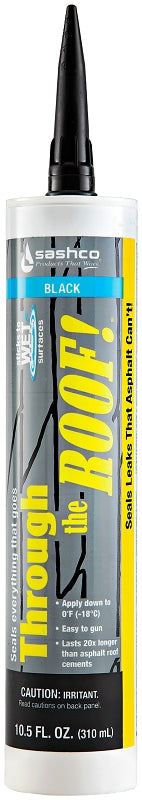 Through The Roof! 14060 Roof Sealant, Black, 10.5 oz