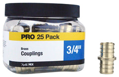 Apollo Valves APXC3425JR Coupling, 3/4 in, Barb, Brass, 200 psi Pressure