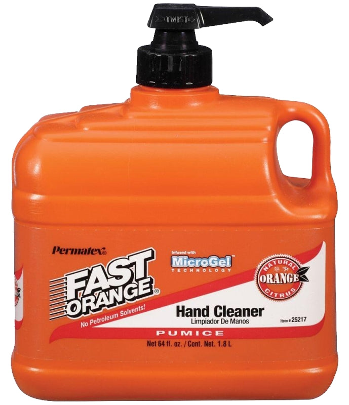 Permatex 25217 Hand Cleaner, Lotion, White, Citrus, 64 oz Bottle