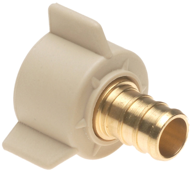Apollo Valves APXFB1212S Pipe Adapter, 1/2 in, PEX x FPT, Brass, 200 psi Pressure