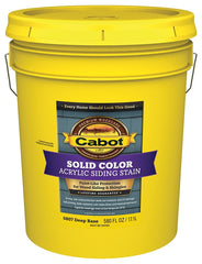 Cabot 800 Series 140.0000807.008 Solid Color Siding Stain, Natural Flat, Liquid, 5 gal, Can