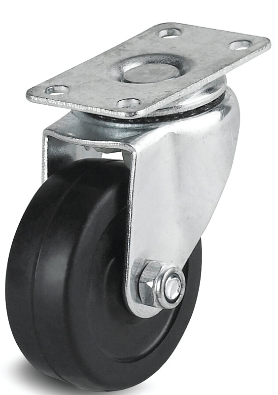 Dh Casters C-L20P2RS Swivel Caster, 2 in Dia Wheel, 13/16 in W Wheel, Rubber Wheel, 77 lb