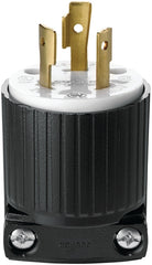 Eaton Cooper Wiring L620P Electrical Plug, 2 -Pole, 20 A, 250 V, NEMA: NEMA L6-20, Black/White
