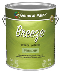 General Paint Breeze 70-349-16 Exterior Paint, Satin, Deep Base, 1 gal