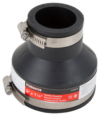 ProSource Coupling, 3 x 1-1/2 in, PVC, Black