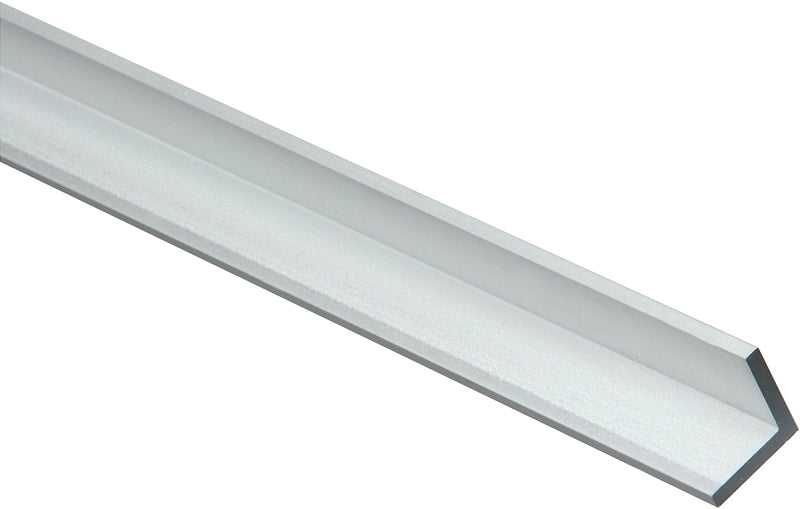 Stanley Hardware 4204BC Series N247-395 Angle Stock, 3/4 in L Leg, 72 in L, 1/8 in Thick, Aluminum, Mill