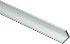 Stanley Hardware 4204BC Series N247-395 Angle Stock, 3/4 in L Leg, 72 in L, 1/8 in Thick, Aluminum, Mill