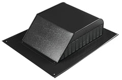 Master Flow SSB960ABL Roof Louver, 18 in L, 20-1/2 in W, Aluminum, Black