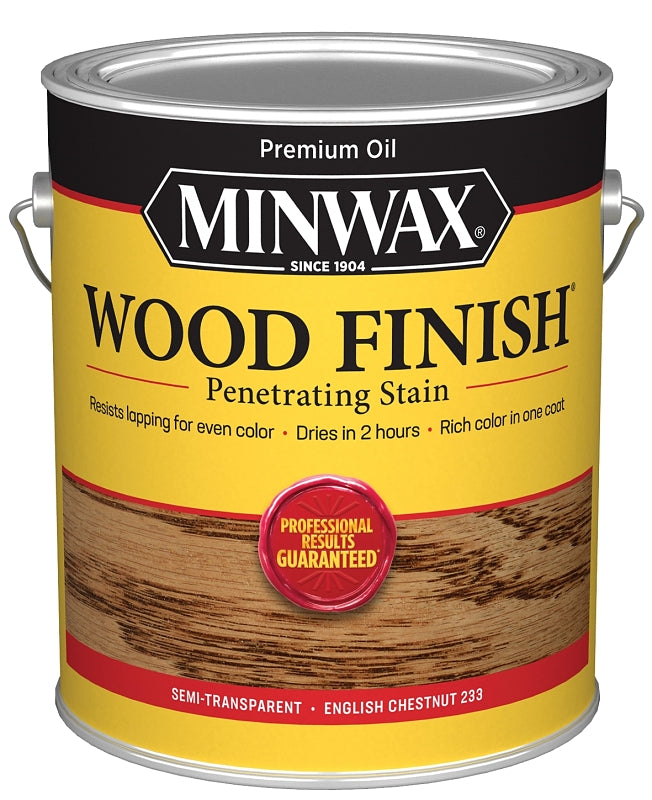 Minwax Wood Finish 710440000 Wood Stain, English Chestnut, Liquid, 1 gal, Can