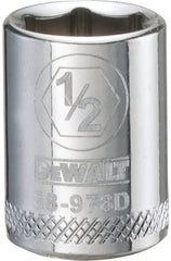 DeWALT DWMT88978OSP Hand Socket, 1/2 in Socket, 3/8 in Drive, 6-Point, Vanadium Steel, Polished Chrome