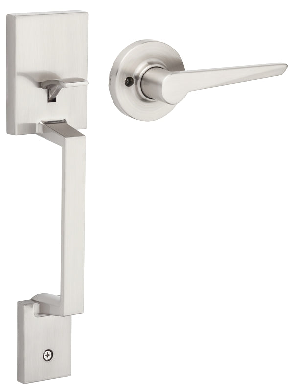 Weiser Amador Series GLC7771AMD/TSL 15 Door Handleset, Satin Nickel, 2-3/8, 2-3/4 in Backset, 1-3/4 in Thick Door