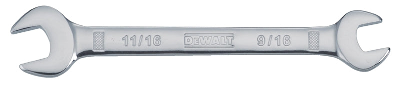 DeWALT DWMT75427OSP Open End Wrench, Metric, 9/16 x 11/16 in Head, 7-11/16 in L, Polished Chrome