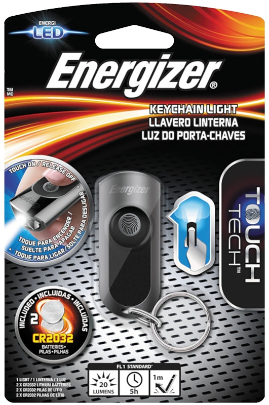 Energizer ENTKC2C Key Chain Light, Lithium Battery, LED Lamp, 20 Lumens Lumens, 10 m Beam Distance, 5 hr Run Time