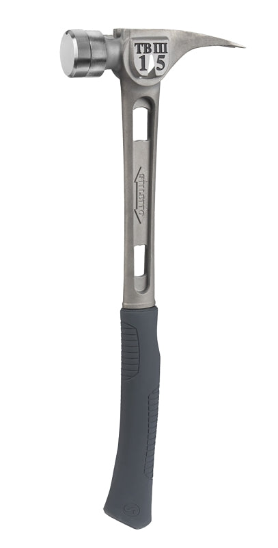 STILETTO TI-BONE III TB3SC Curved Claw, Smooth Face Hammer, 15 oz Head, Titanium Head, Black Handle