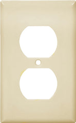 Eaton Wiring Devices 2132V Wallplate, 4-1/2 in L, 2-3/4 in W, 1 -Gang, Thermoset, Ivory, High-Gloss