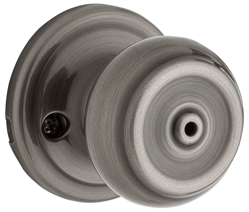 Weiser Phoenix Series 9GA3310-012 Privacy Door Knob, 2-3/16 in Dia Knob, Antique Nickel