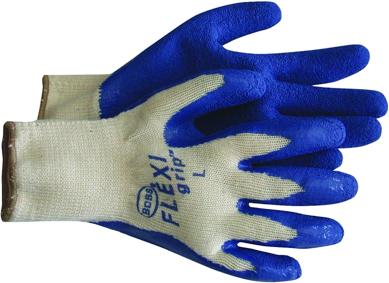 Boss 8426XL Protective Gloves, XL, Knit Wrist Cuff, Latex Coating, Blue