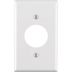 Leviton 88004 Single Receptacle Wallplate, 4-1/2 in L, 2-3/4 in W, 1 -Gang, Thermoset Plastic, White, Smooth