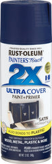 2X Ultra Cover 334091 Spray Paint, Satin, Midnight Blue, 12 oz, Can