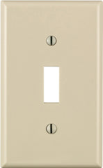 Leviton 024-80701-00T Wallplate, 4-1/2 in L, 2-3/4 in W, 1 -Gang, Nylon, Light Almond, Smooth
