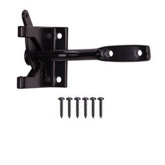 LATCH GATE UNIV PWDR COAT BLCK