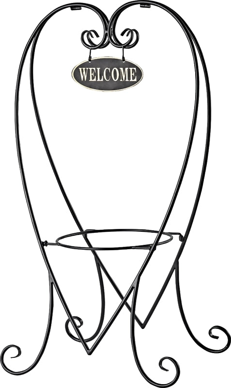 Landscapers Select JY-41 Hanging Planter, 31.3 in OAW, 8 in OAD, 16.3 in OAH, Steel, Black, Powder-Coated