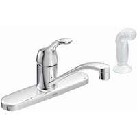 1H KITCHEN FAUCET W SPRAY CHRM