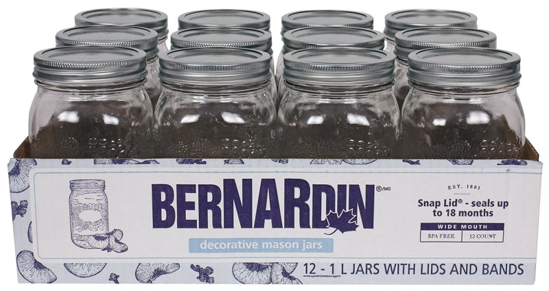 Bernardin 21000 Mason Jar, 1 L