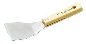 Richard S-3-B Bent Chisel Scraper, 3 in W Blade, Chisel Blade, HCS Blade, Hardwood Handle