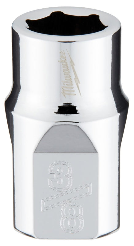 Milwaukee 45-34-9062 Socket, 3/8 in Socket, Standard Socket, 3.543 in OAL, 3/8 in Drive, 6 -Point, Chrome Vanadium Steel