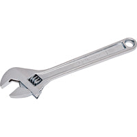 Vulcan JL149063L Adjustable Wrench, 6 in OAL, 1.04 in Jaw, Steel/Vinyl, Chrome, Non-Slip Handle