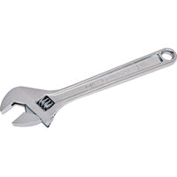 Vulcan JL149123L Adjustable Wrench, 12 in OAL, 1.04 in Jaw, Steel/Vinyl, Chrome, Non-Slip Grip Handle