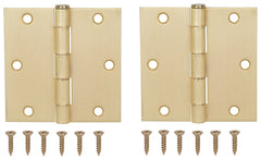 HINGE DR SQ 3.5X3.5IN SAT BRS