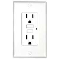 15A GFCI Outlet White