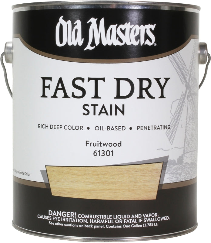 Old Masters 61301 Fast Dry Stain, Fruitwood, Liquid, 1 gal