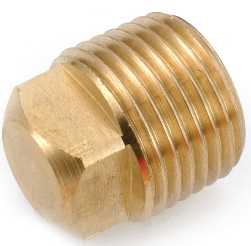 Anderson Metals 756109-06 Pipe Plug, 3/8 in, MPT, Square Head, Brass